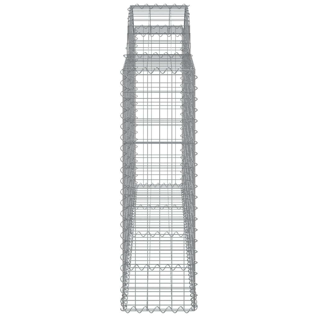 vidaXL Cestos gabião arqueados 30 pcs 200x30x100/120 ferro galvanizado