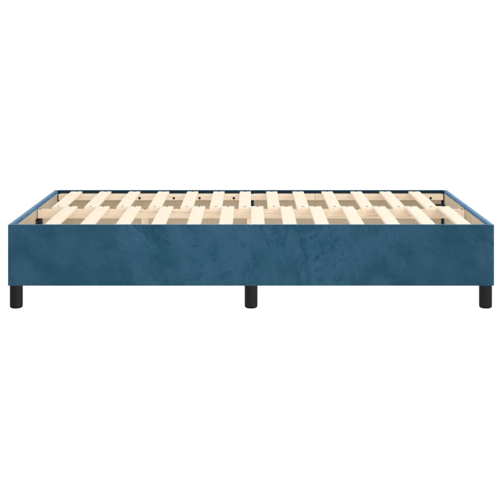 vidaXL Estrutura de cama 120x200 cm veludo azul-escuro
