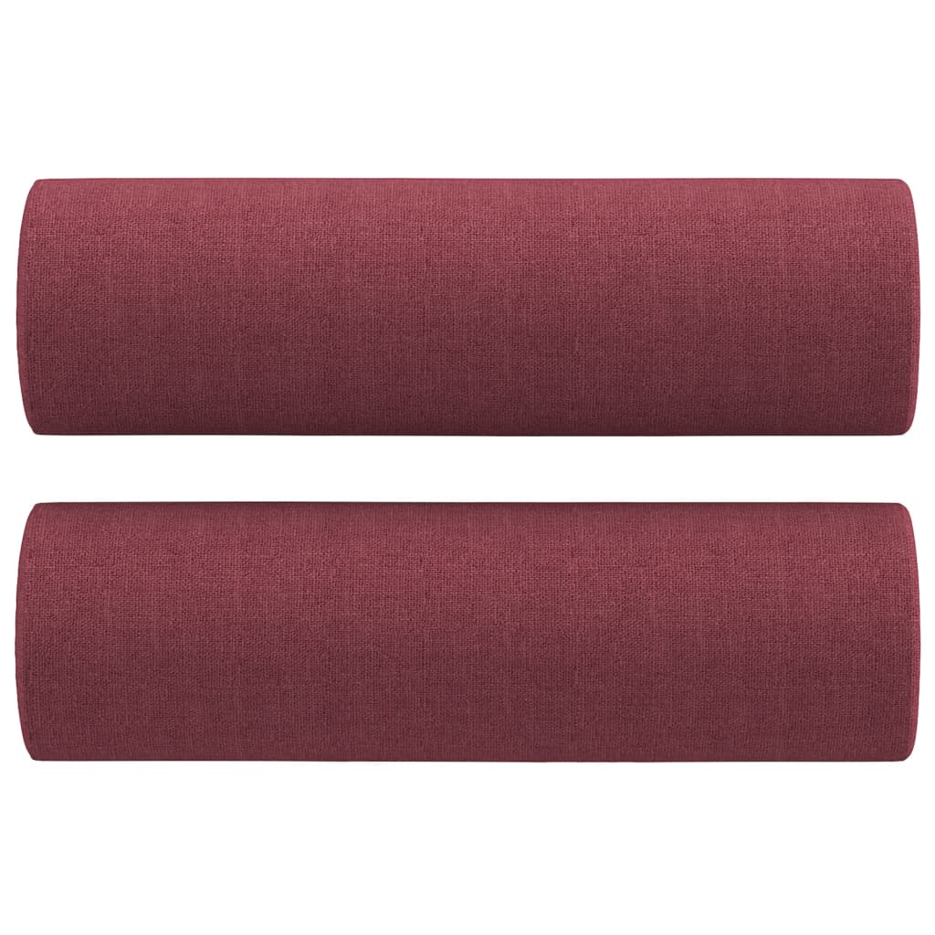 vidaXL 2 pcs conjunto de sofás com almofadas tecido vermelho-tinto