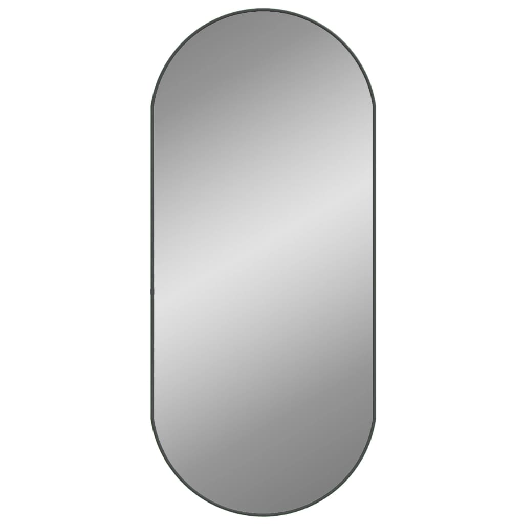 vidaXL Espelho de parede 100x45 cm oval preto