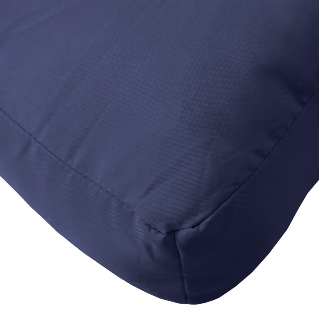vidaXL Almofadão para sofá de paletes 50x40x12 cm tecido azul marinho