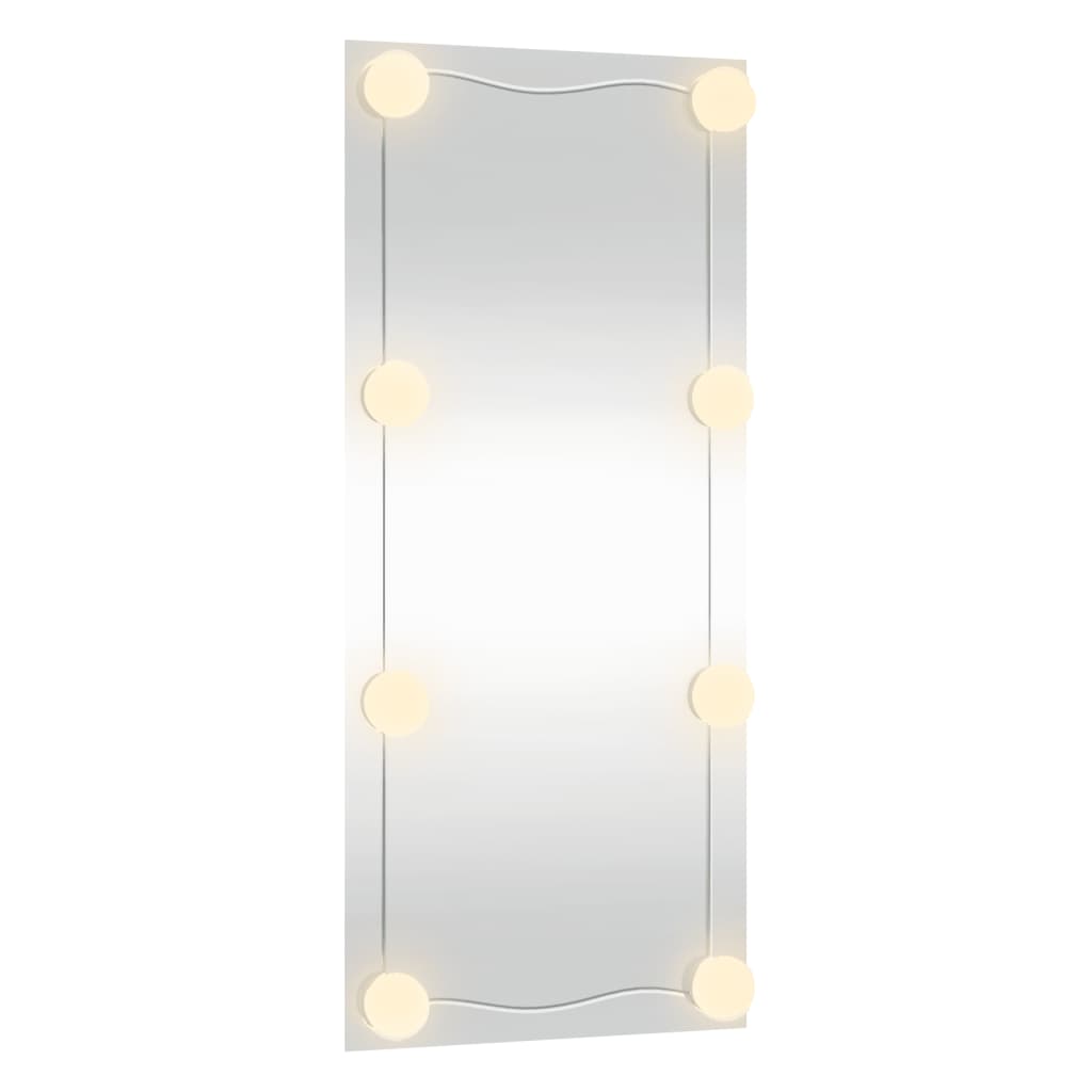 vidaXL Espelho de parede retangular com luzes LED 40x80 cm vidro