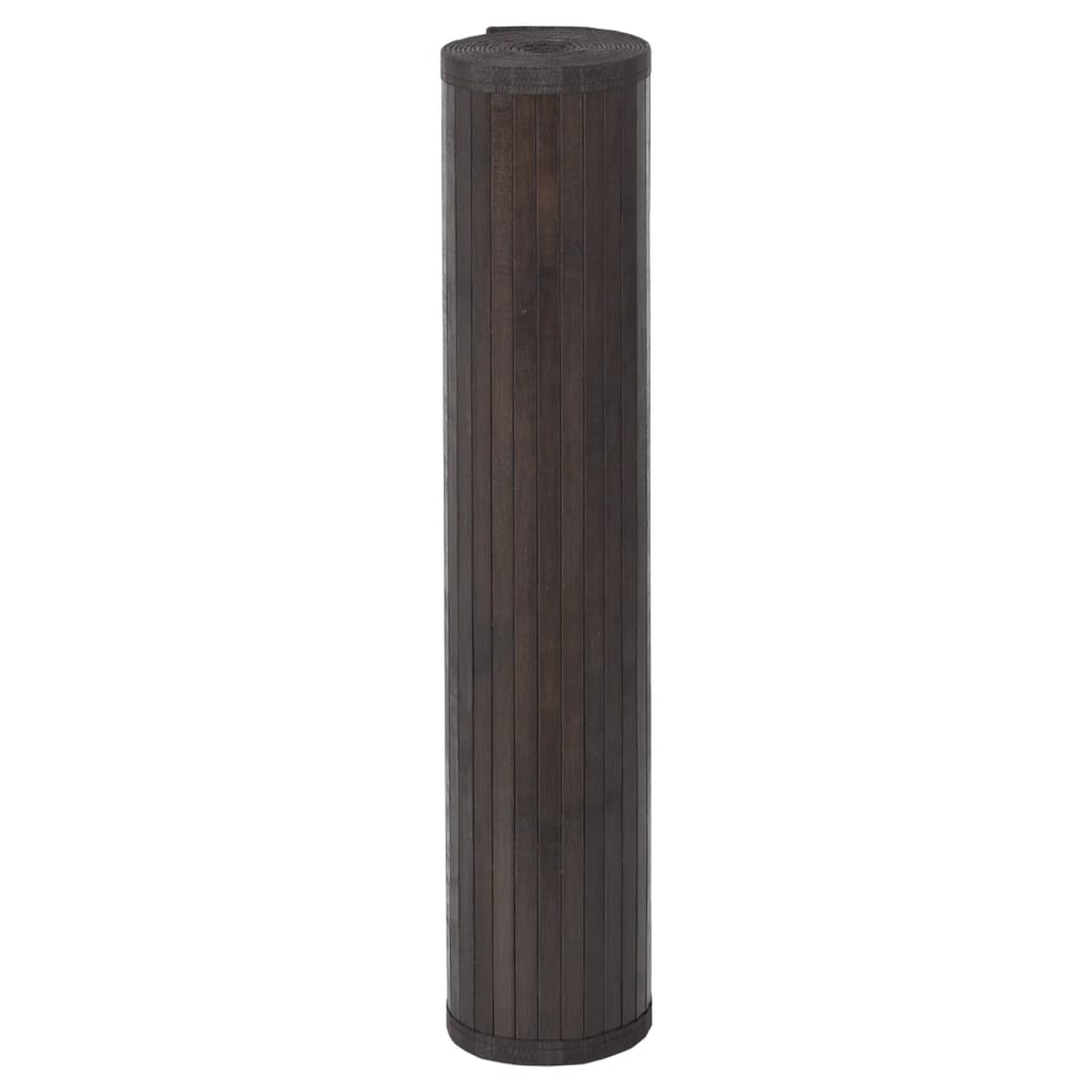 vidaXL Tapete retangular 100x300 cm bambu castanho-escuro