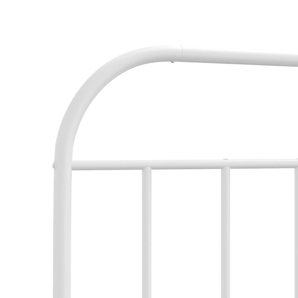 vidaXL Cabeceira de cama 160 cm metal branco