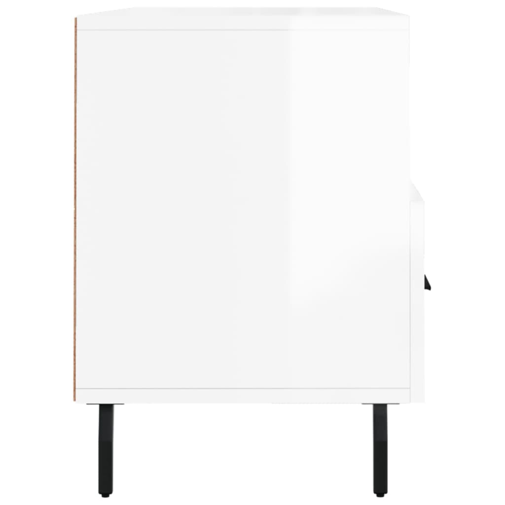 vidaXL Móvel para TV 102x36x50 cm derivados madeira branco brilhante