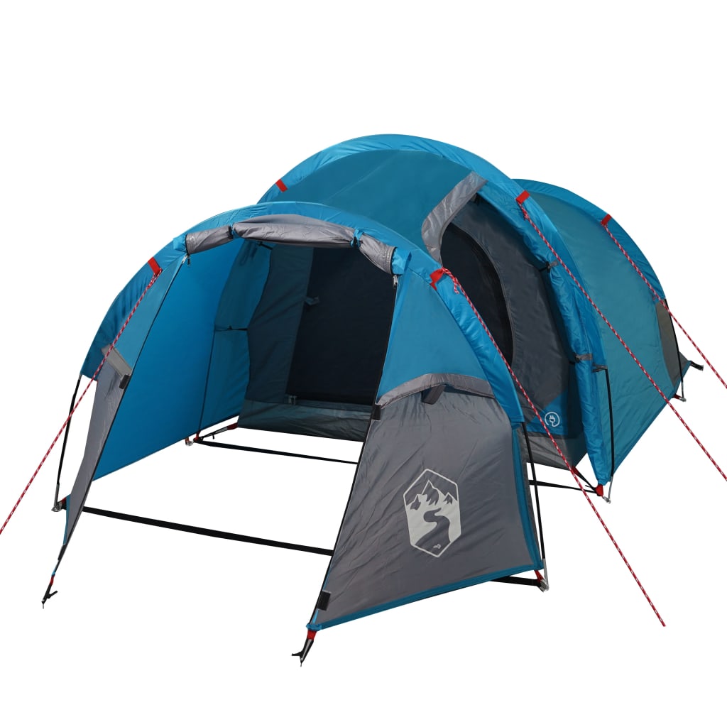 vidaXL Tenda de campismo p/ 4 pessoas 360x135x105 cm tafetá 185T azul