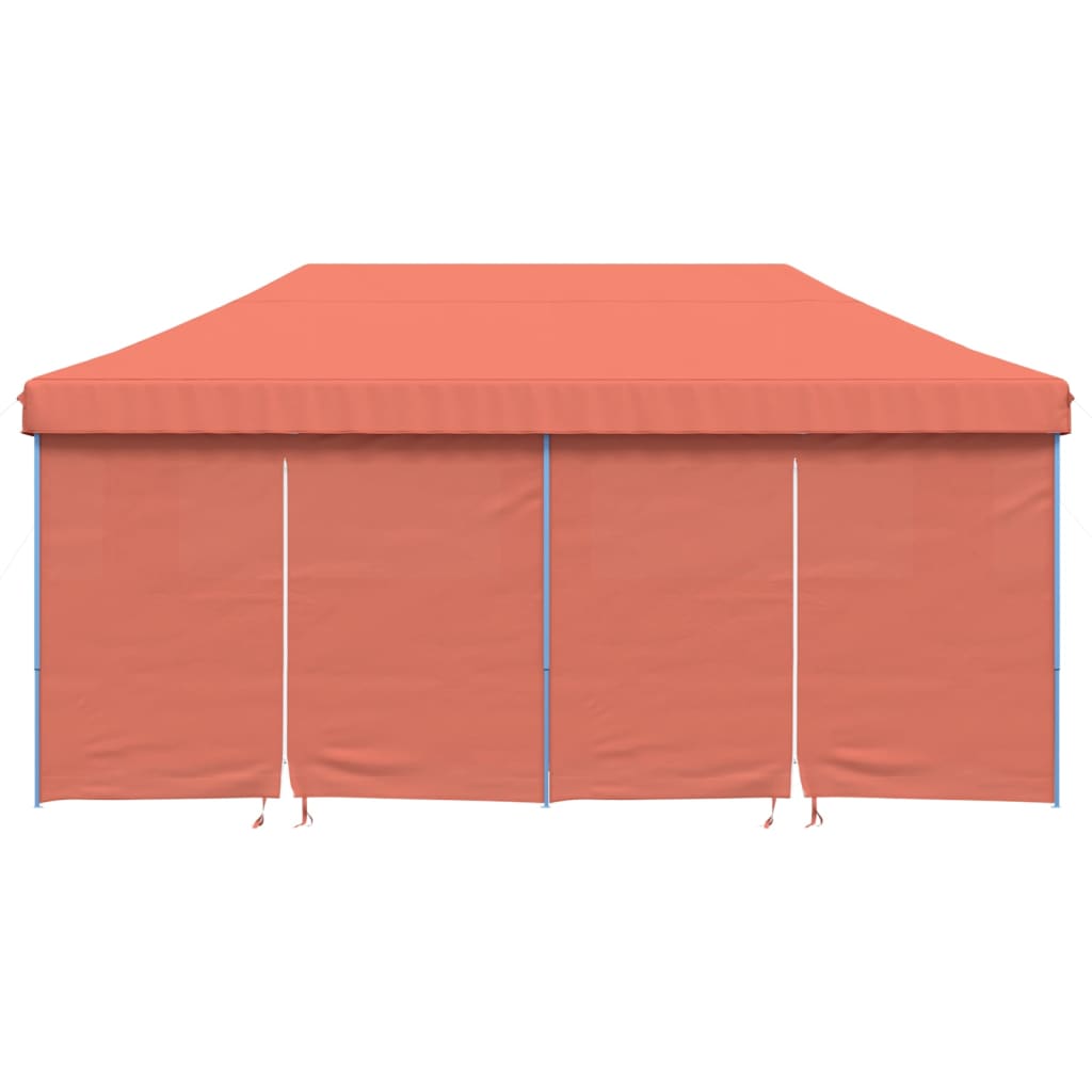 vidaXL Tenda p/ festas pop-up dobrável 4 paredes laterais terracotta