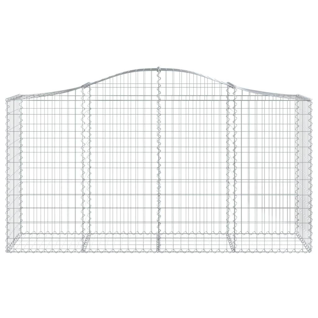 vidaXL Cestos gabião arqueados 11 pcs 200x50x100/120 ferro galvanizado