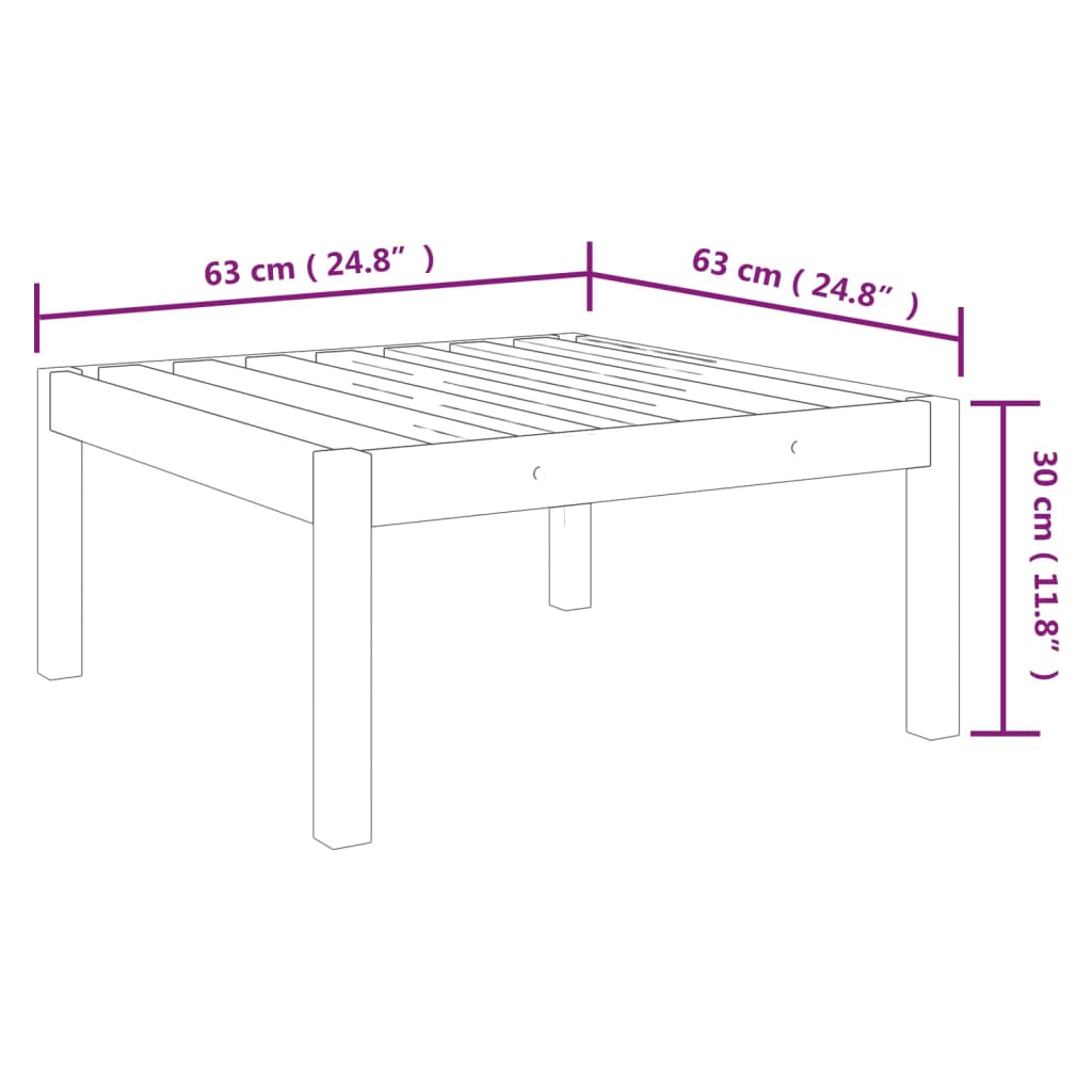 vidaXL 5 pcs conjunto lounge jardim c/ almofadões acácia maciça creme