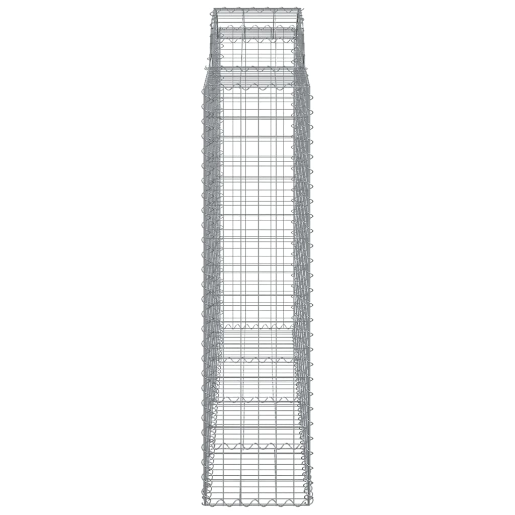 vidaXL Cestos gabião arqueados 9pcs 200x50x160/180cm ferro galvanizado