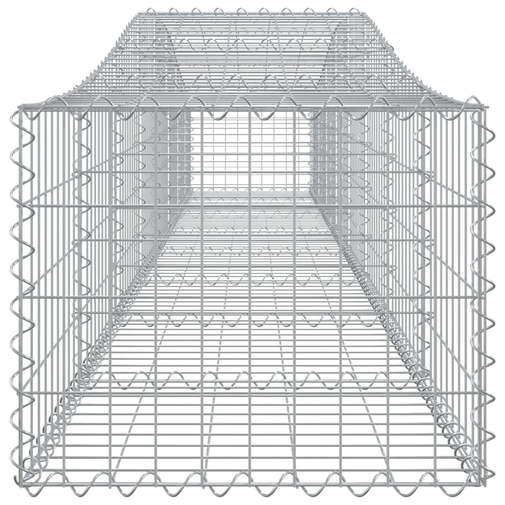 vidaXL Cesto gabião arqueado 400x50x40/60 cm ferro galvanizado