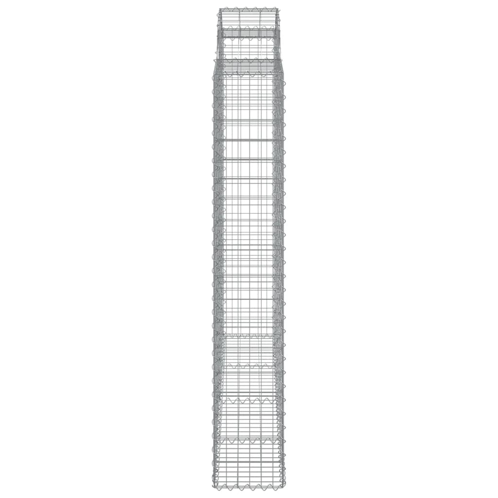 vidaXL Cestos gabião arqueados 5pcs 200x30x180/200cm ferro galvanizado