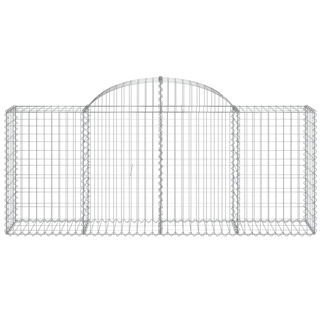 vidaXL Cestos gabião arqueados 40pcs 200x50x80/100cm ferro galvanizado