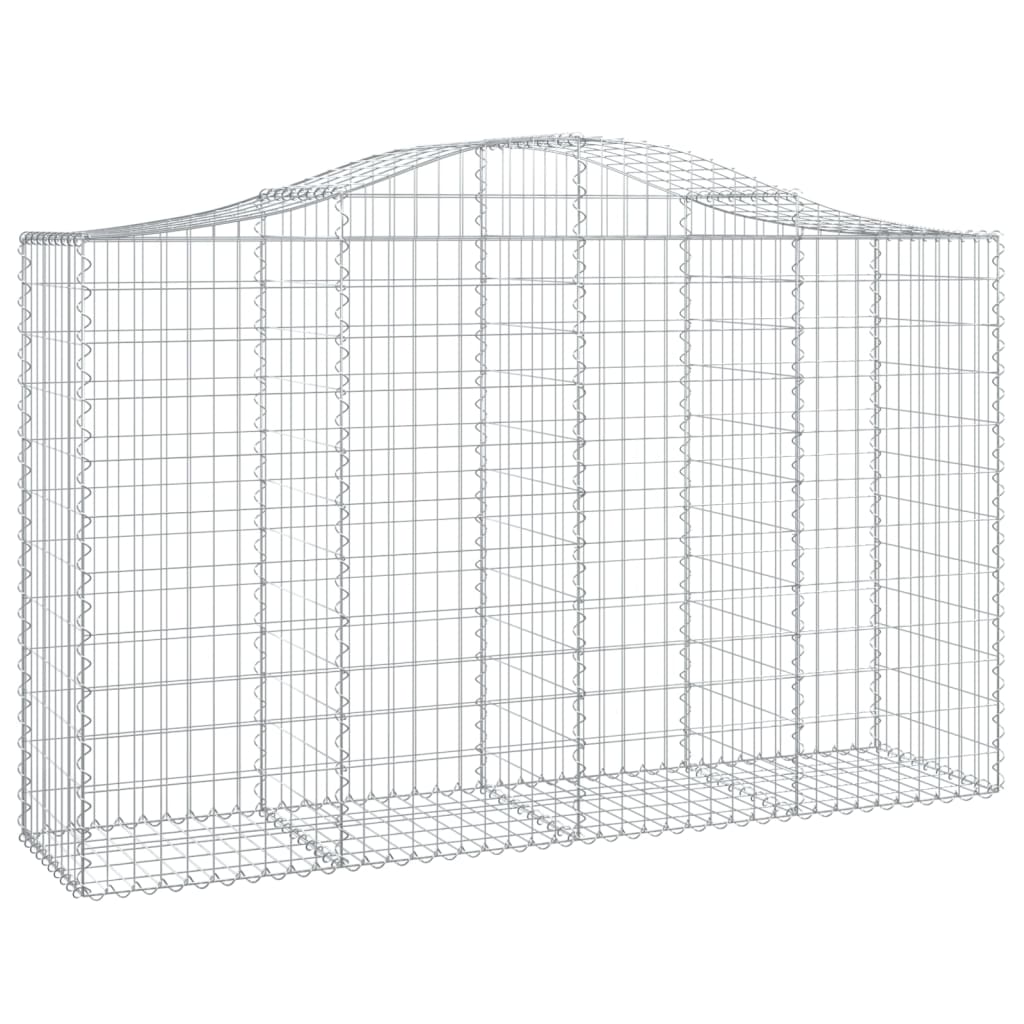 vidaXL Cestos gabião arqueados 40 pcs 200x50x120/140 ferro galvanizado