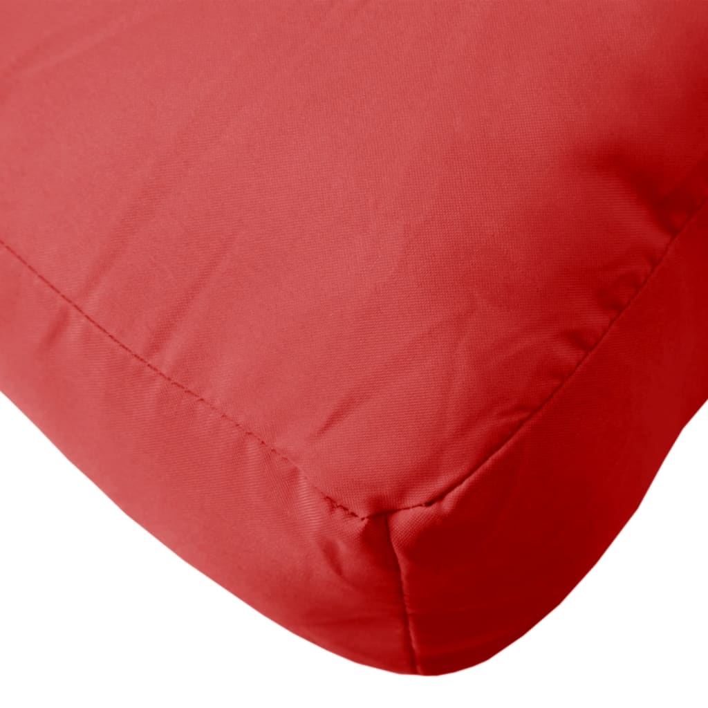 vidaXL Almofadão para sofá de paletes 120x40x12 cm tecido vermelho