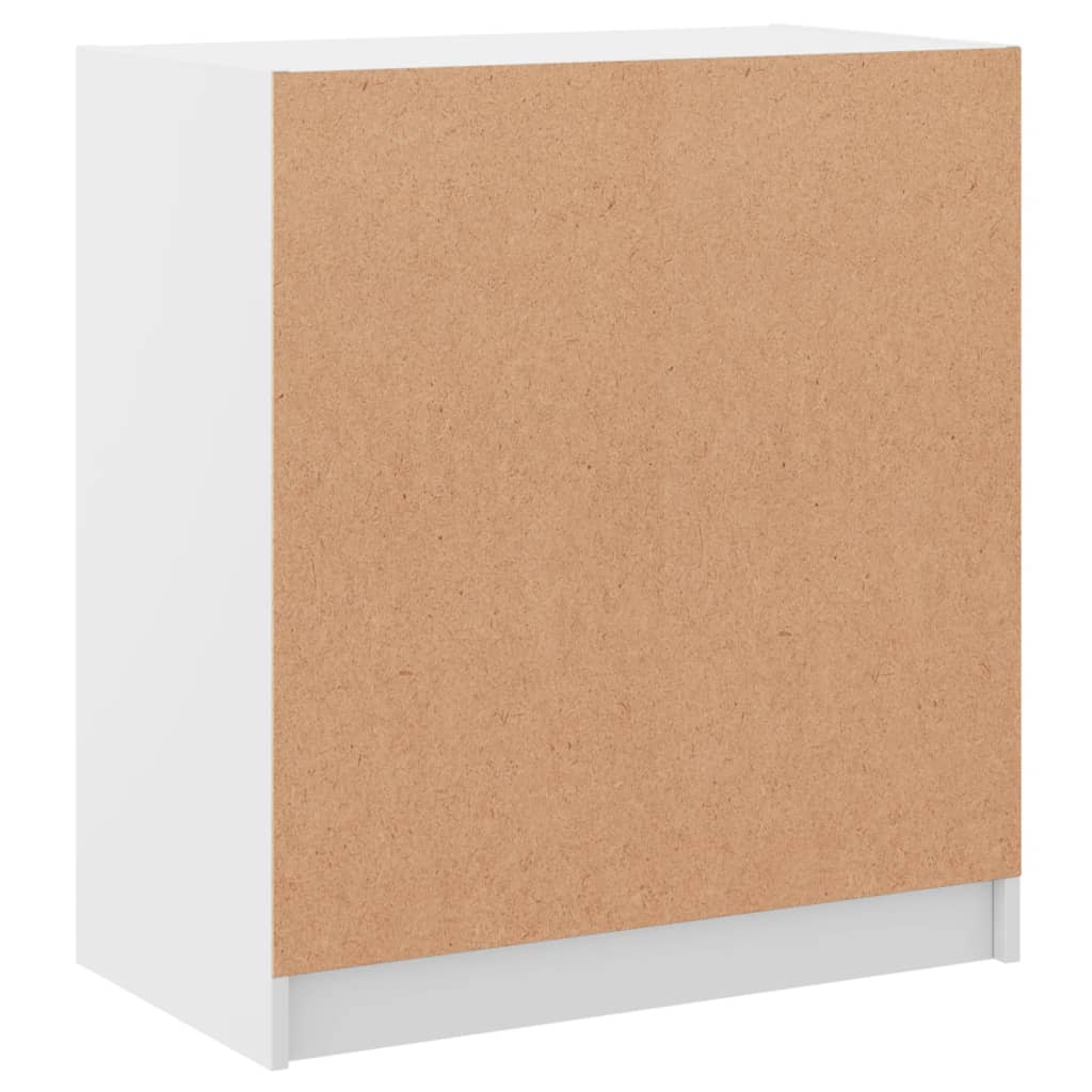 vidaXL Armário de apoio c/ portas de vidro 68x37x75,5 cm branco