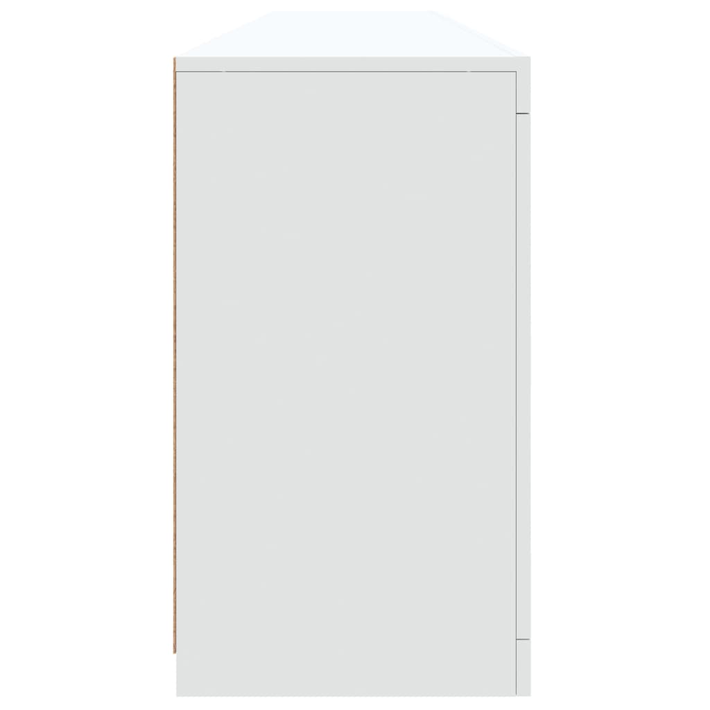 vidaXL Aparador com luzes LED 202x37x67 cm branco