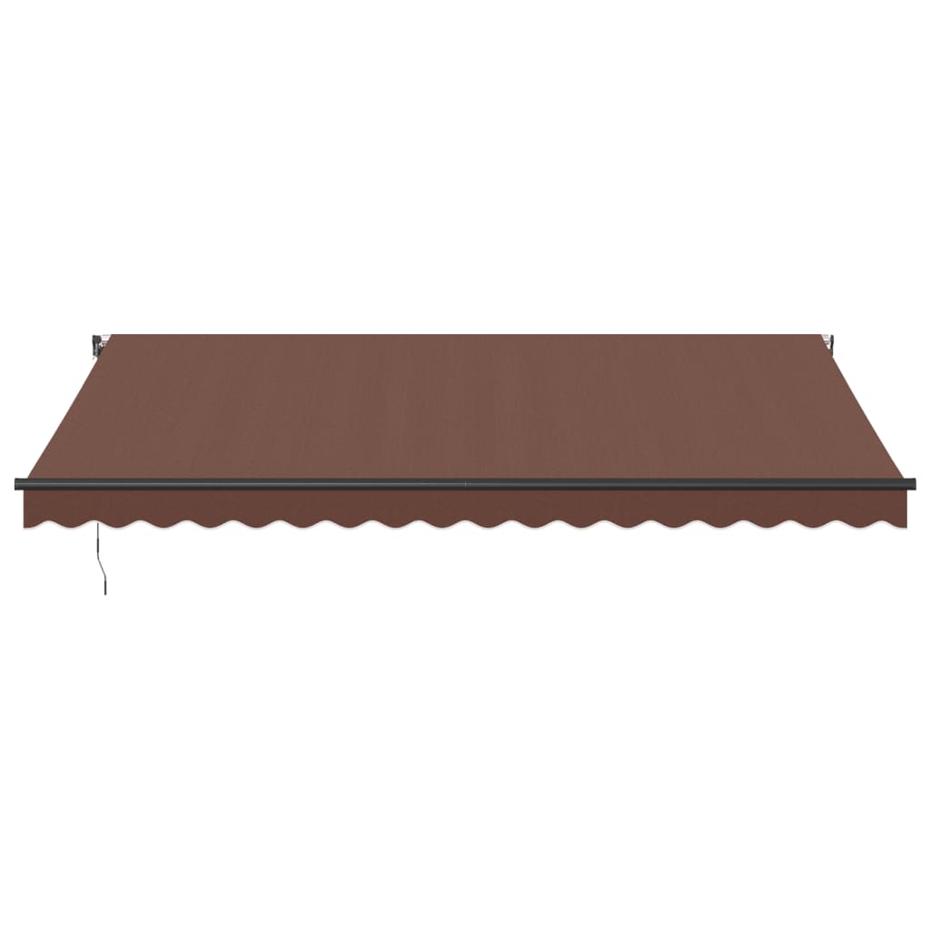 vidaXL Toldo retrátil automático 450x300 cm castanho