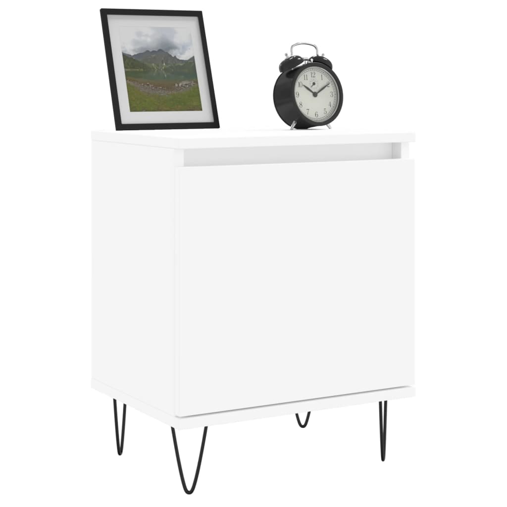 vidaXL Mesa de cabeceira 40x30x50 cm derivados de madeira branco