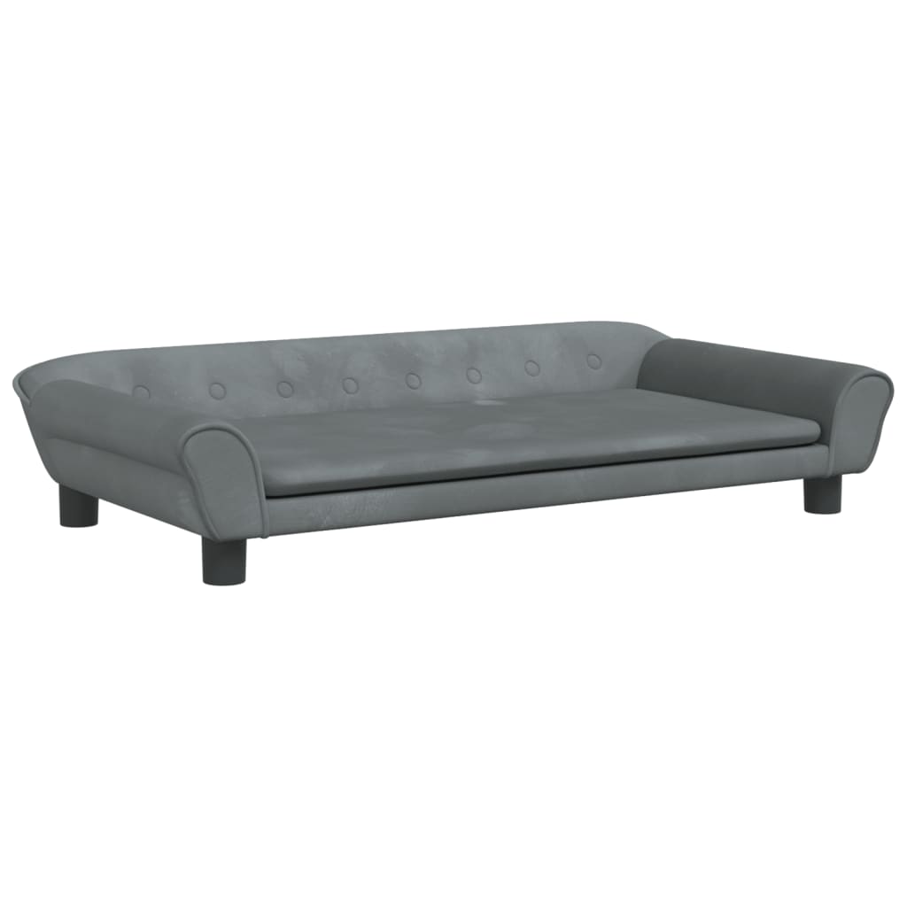 vidaXL Cama para cães 100x50x21 cm veludo cinzento-escuro