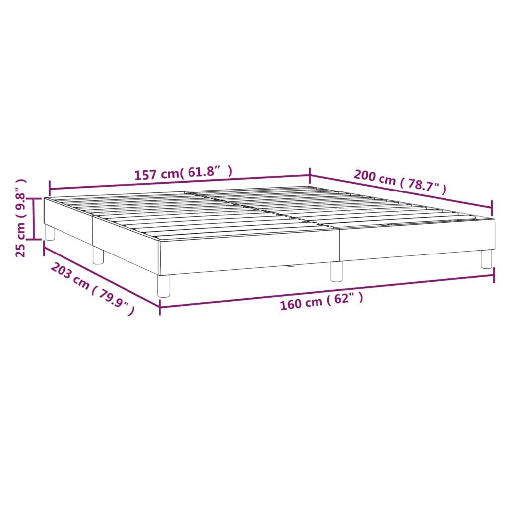 vidaXL Estrutura de cama 160x200 cm veludo cinzento-escuro