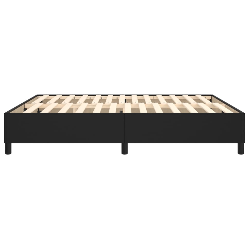 vidaXL Estrutura de cama 160x200 cm couro artificial preto