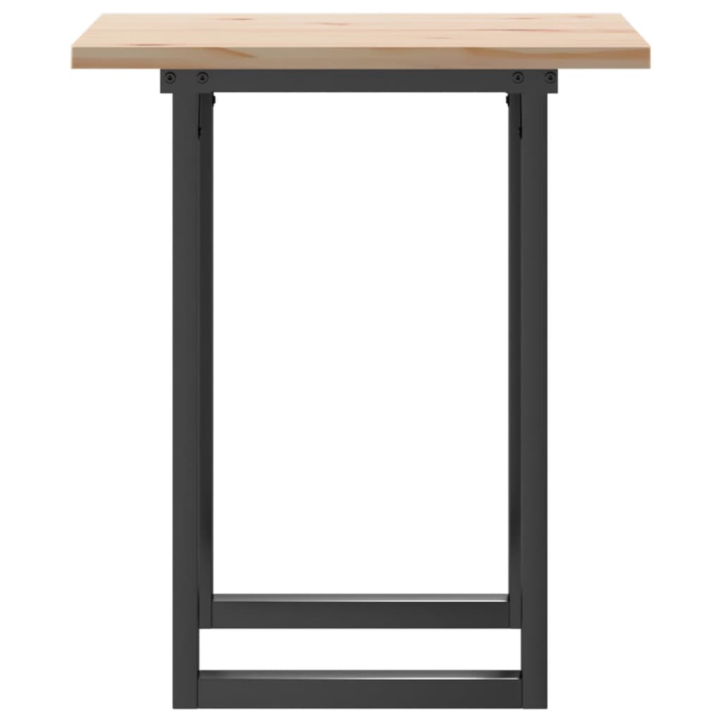 vidaXL Mesa de jantar estrutura em O 70x70x75,5 cm pinho/ferro fundido