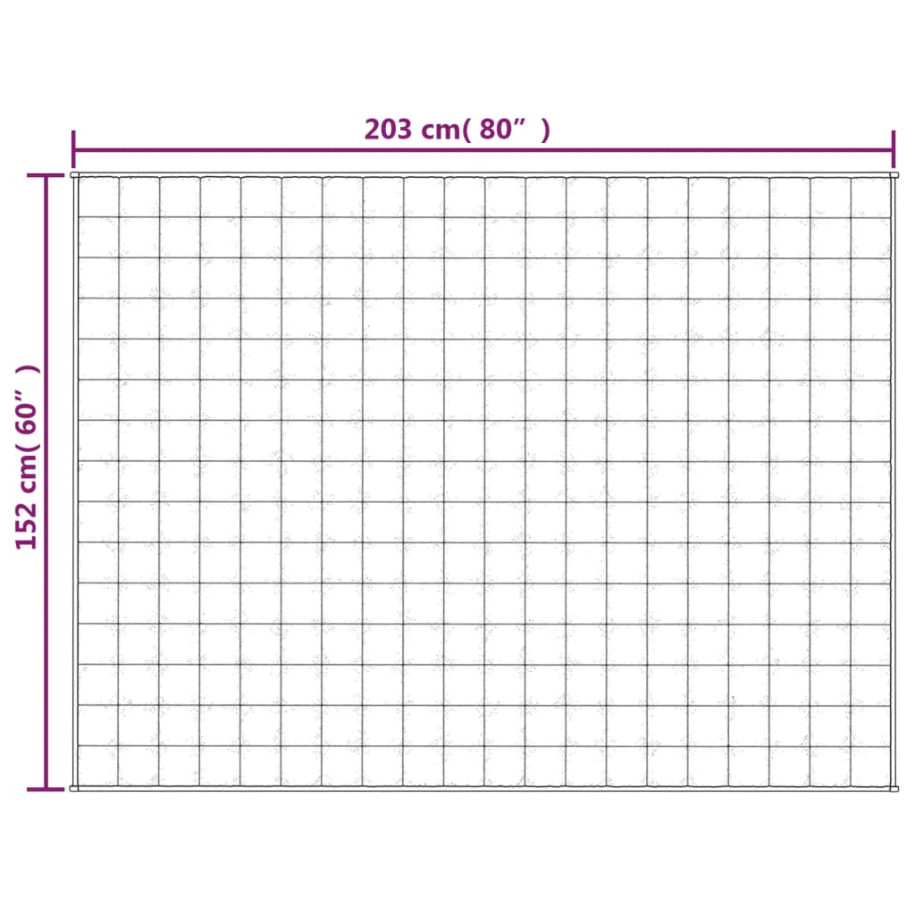 vidaXL Manta pesada 7 kg 152x203 cm tecido cinzento