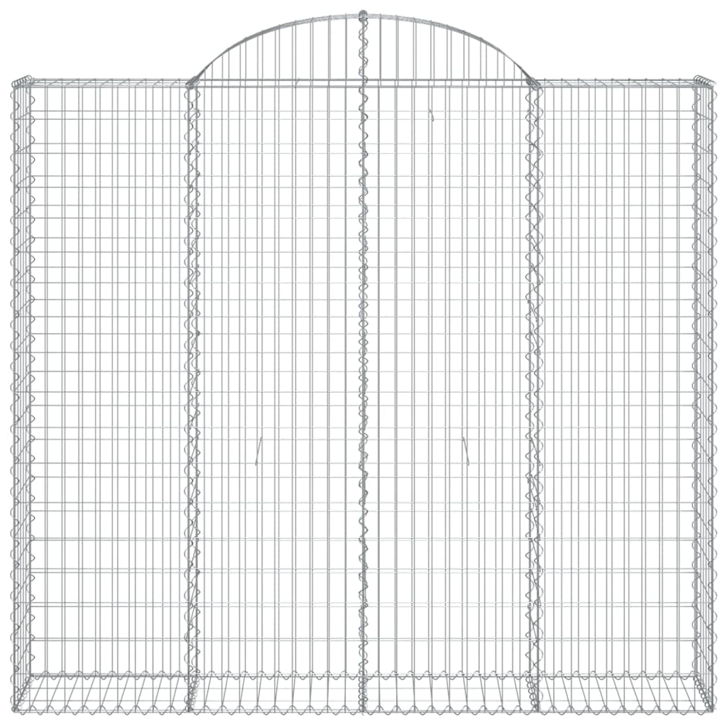 vidaXL Cestos gabião arqueados 13 pcs 200x50x180/200 ferro galvanizado