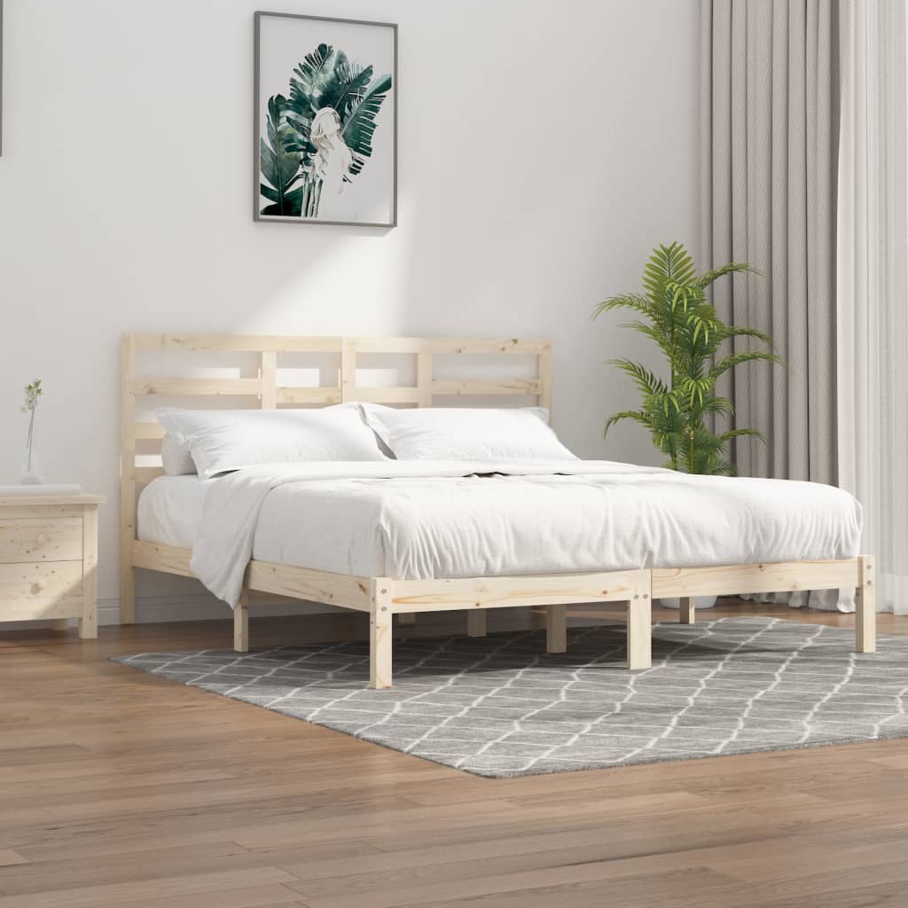 vidaXL Estrutura de cama super king 180x200 cm madeira maciça