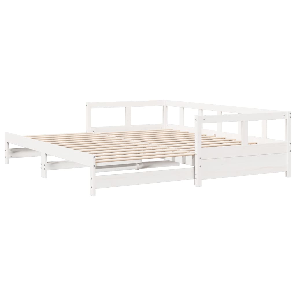 vidaXL Sofá-cama sem colchão 80x200 cm madeira de pinho maciça branco