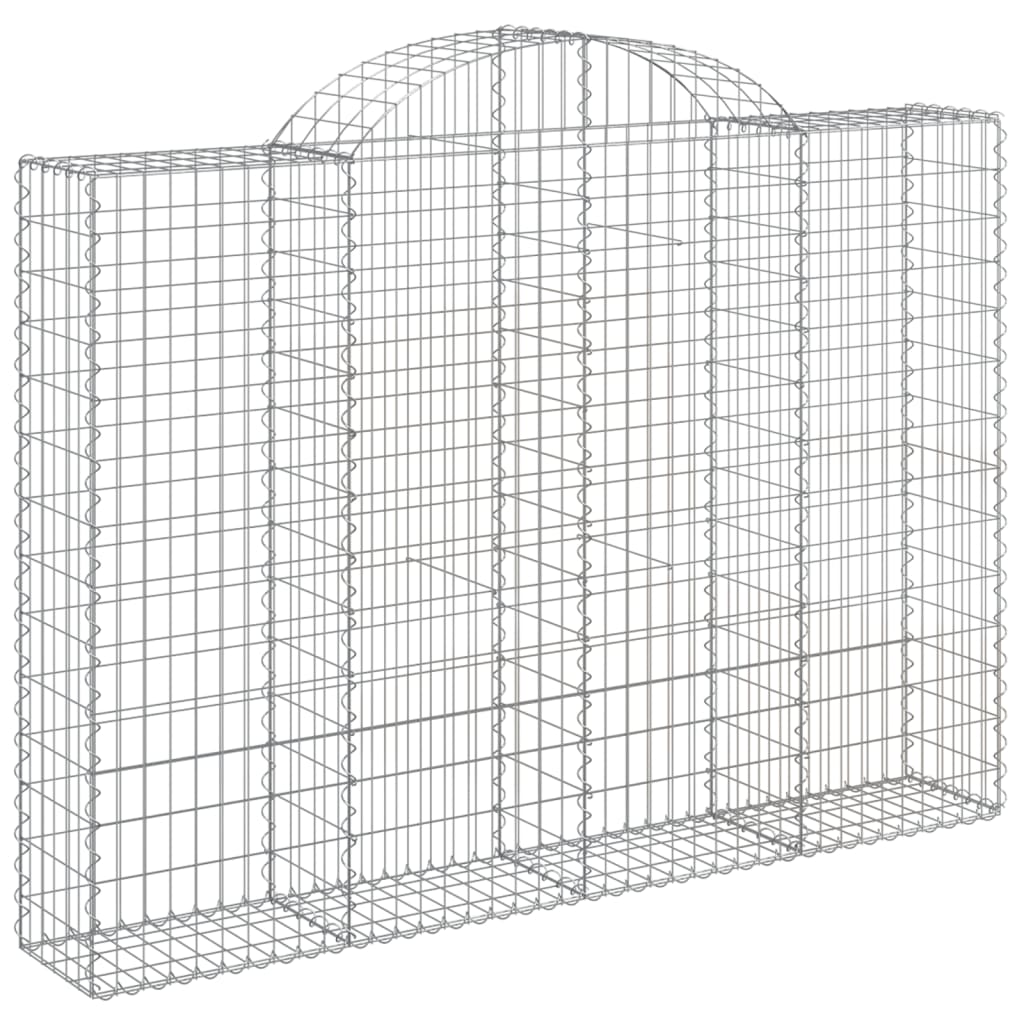 vidaXL Cestos gabião arqueados 25 pcs 200x30x140/160 ferro galvanizado