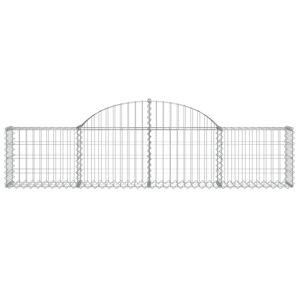 vidaXL Cestos gabião arqueados 12pcs 200x30x40/60 cm ferro galvanizado