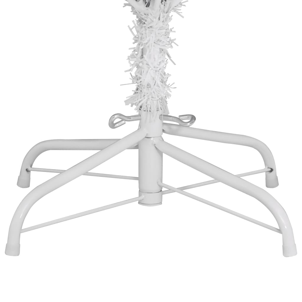 vidaXL Árvore de Natal artificial articulada com suporte 210 cm branco