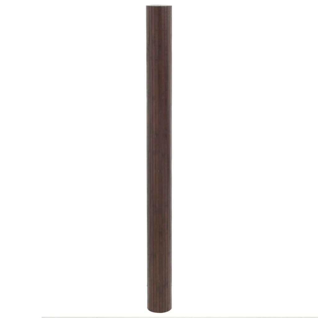 vidaXL Tapete retangular 80x100 cm bambu castanho-escuro