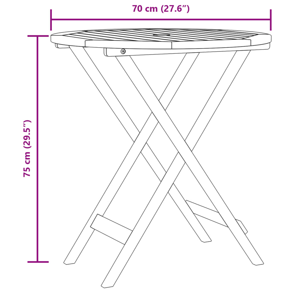 vidaXL 3 pcs conjunto de bistrô vime PE e madeira maciça preto