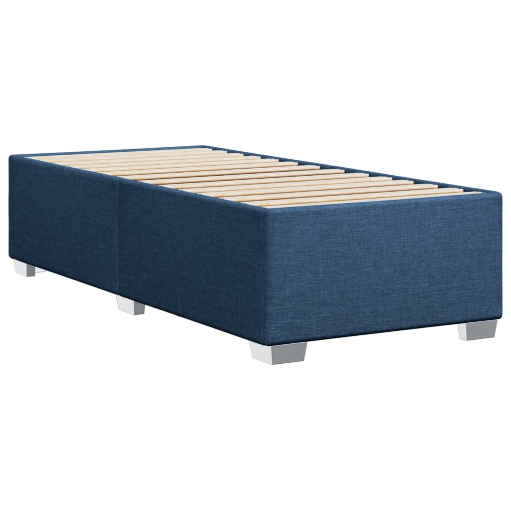 vidaXL Estrutura de cama 90x190 cm tecido azul