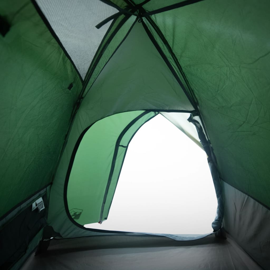 vidaXL Tenda de campismo cúpula para 4 pessoas impermeável verde