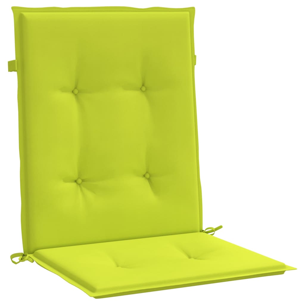 vidaXL Almofadões lombares p/ cadeiras jardim 2pcs oxford verde brilh.