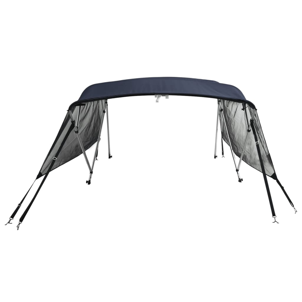 vidaXL Toldo 4 arcos Bimini paredes malha laterais 243x(200-213)x137cm