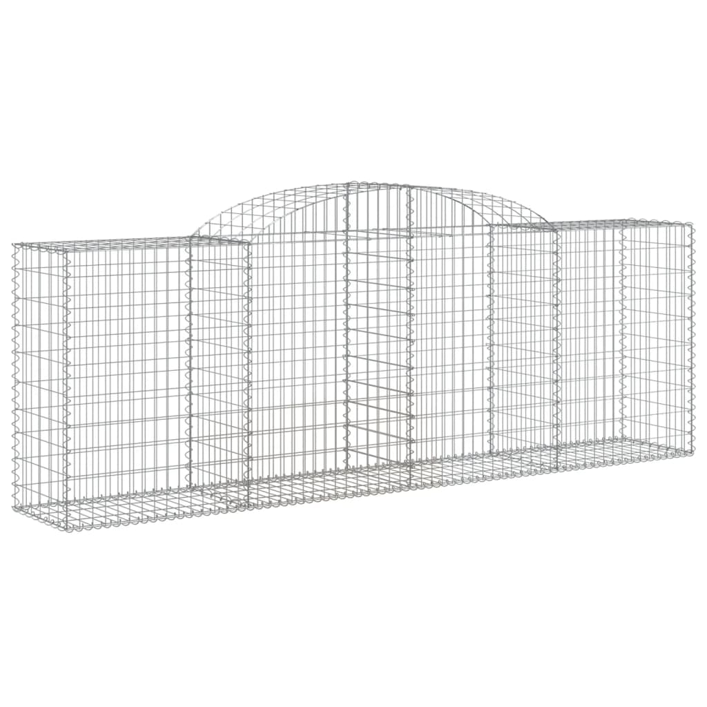 vidaXL Cestos gabião arqueados 20 pcs 300x50x100/120 ferro galvanizado