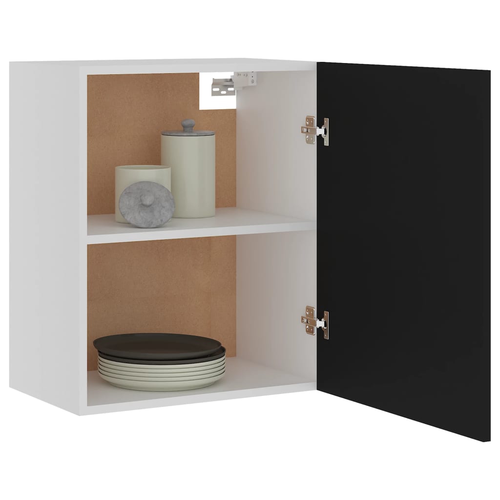 vidaXL Armários de parede 2 pcs 50x31x60 cm contraplacado preto