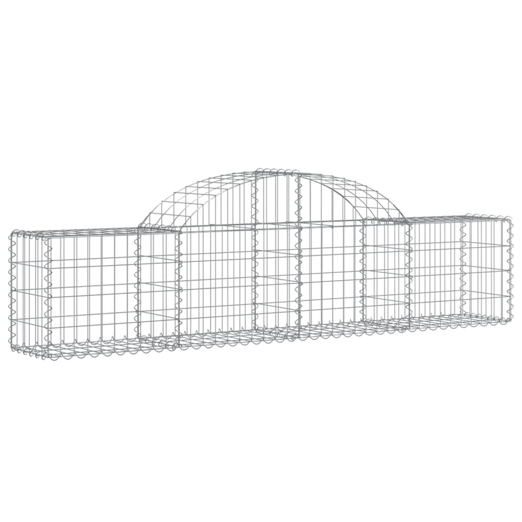 vidaXL Cestos gabião arqueados 12pcs 200x30x40/60 cm ferro galvanizado