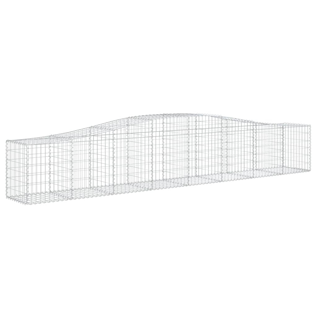 vidaXL Cestos gabião arqueados 5 pcs 400x50x60/80 cm ferro galvanizado