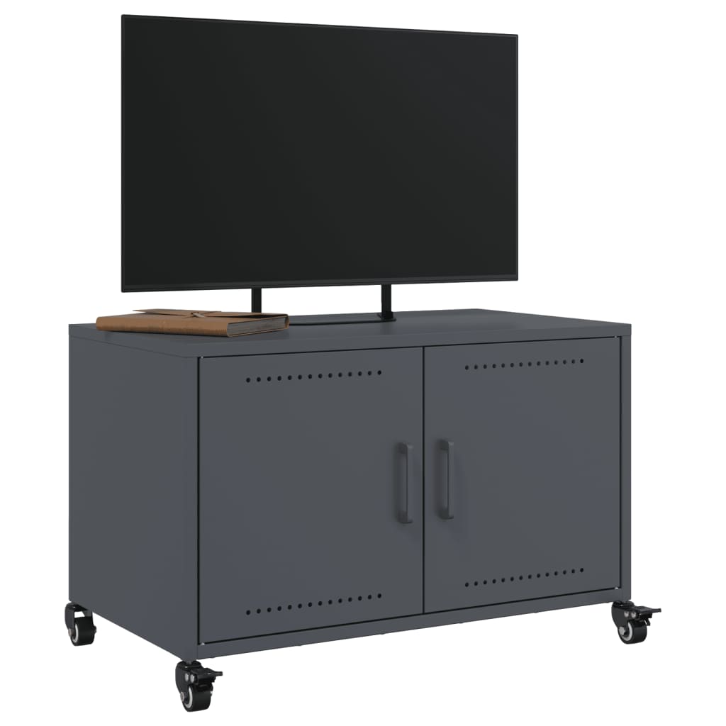 vidaXL Móvel de TV 68x39x43,5 cm aço antracite