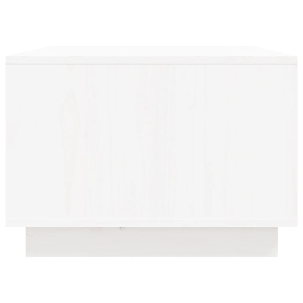 vidaXL Mesa de centro 80x50x35 cm madeira de pinho maciça branco
