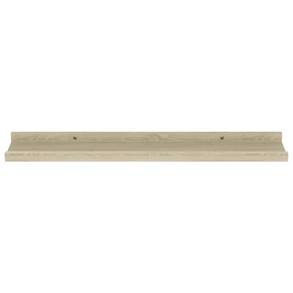 vidaXL Prateleiras de parede 2 pcs 60x9x3 cm carvalho sonoma