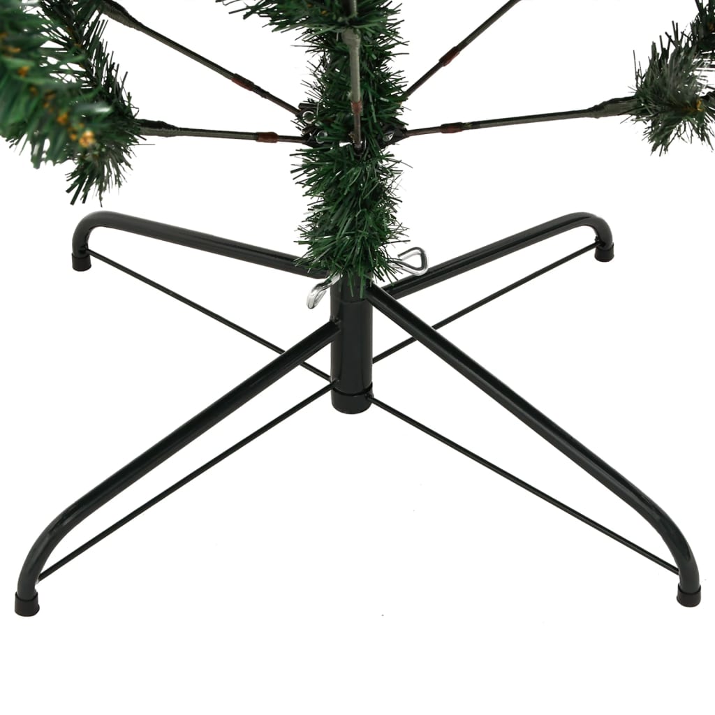 vidaXL Árvore de Natal artificial articulada com suporte 210 cm