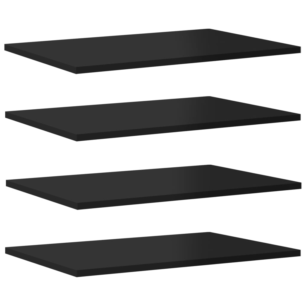 vidaXL Prateleiras para estante 4 pcs 60x40x1,5cm contraplacado preto