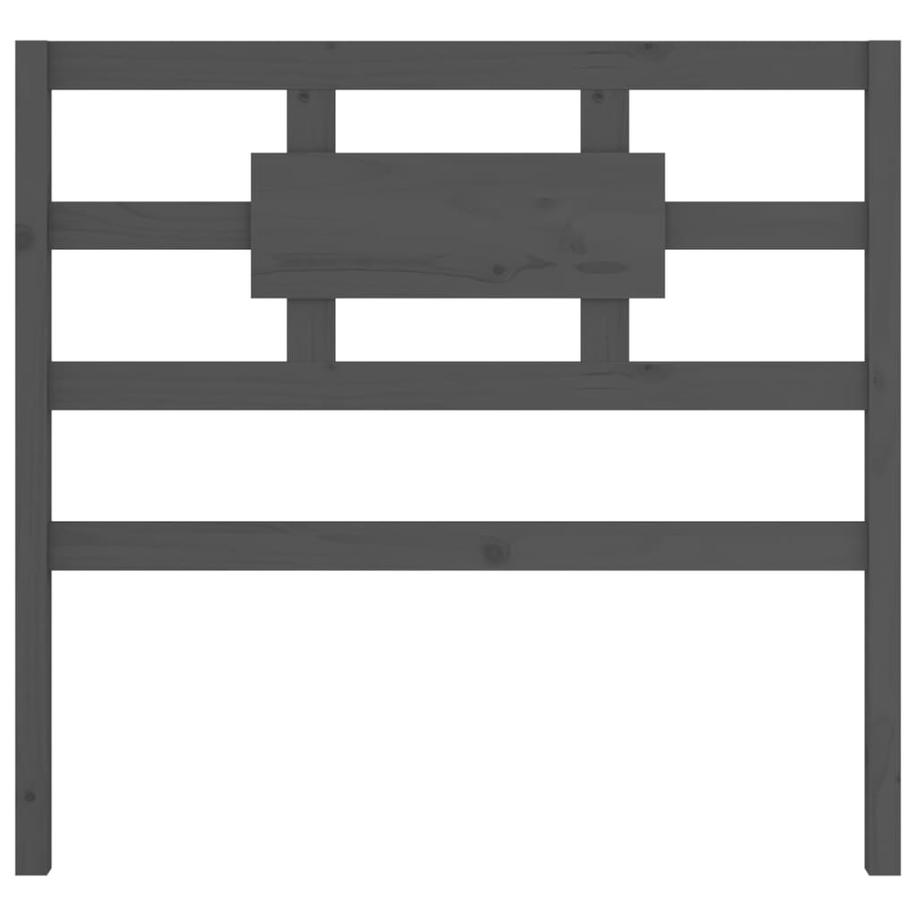 vidaXL Cabeceira de cama 95,5x4x100 cm pinho maciço cinzento